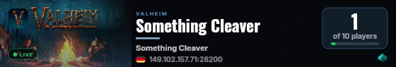 Something Cleaver live status badge