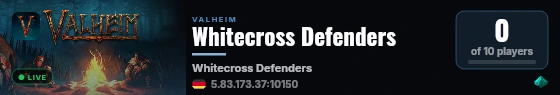Whitecross Defenders live status badge