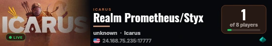 Realm Prometheus/Styx live status badge