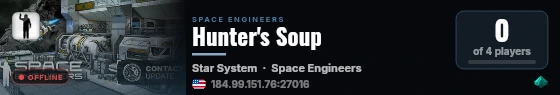 Hunter's Soup live status badge