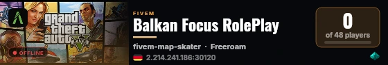 Balkan Focus RolePlay live status badge