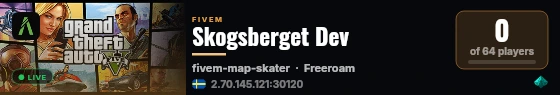Skogsberget Dev live status badge