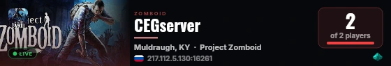 CEGserver live status badge