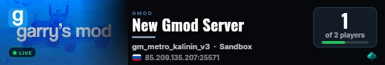 New Gmod Server live status badge