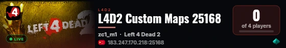 L4D2 Custom Maps 25168 live status badge