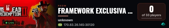 FRAMEWORK EXCLUSIVA REDM - EVOLUTIONCORE - ACESSE: https://discord.evolutionfivem.com live status badge