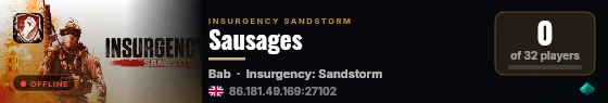 Sausages live status badge