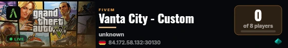 Vanta City - Custom live status badge