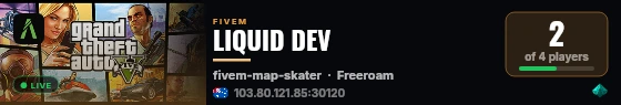 LIQUID DEV live status badge
