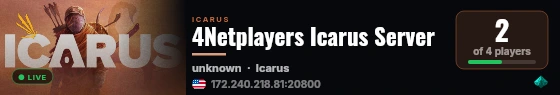 4Netplayers Icarus Server live status badge