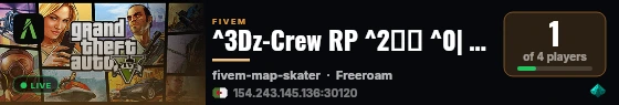 ^3Dz-Crew RP ^2🇵🇸 ^0| ^2Visit us ^0@ dz-crew.com live status badge