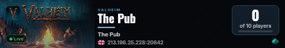 The Pub live status badge