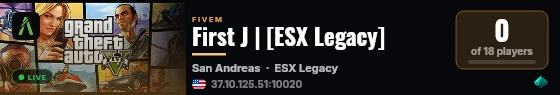 [FiveM Basic Server] First J live status badge