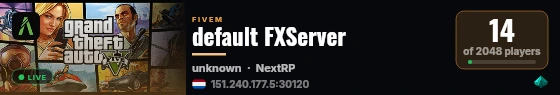 default FXServer live status badge