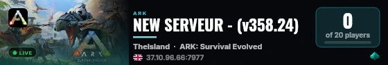 NEW SERVEUR - (v358.24) live status badge