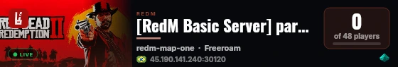 [RedM Basic Server] paraíso live status badge