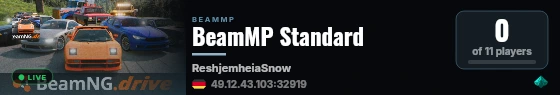 BeamMP Standard live status badge