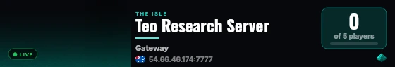 Teo Research Server live status badge