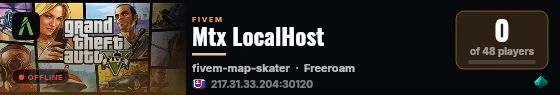 Mtx LocalHost live status badge