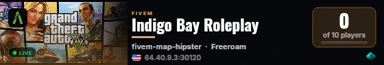 Indigo Bay Roleplay live status badge