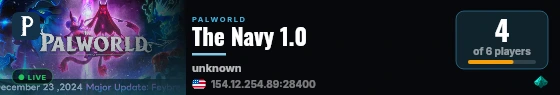 The Navy 1.0 live status badge
