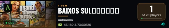 BAIXOS SUL🡸↭▬▬▬▬ live status badge