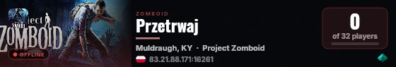 Przetrwaj live status badge