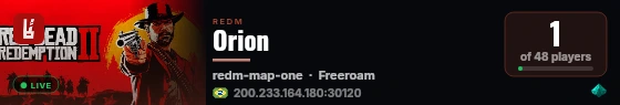 Orion live status badge