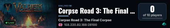 Corpse Road 3: The Final Corpseninginging live status badge