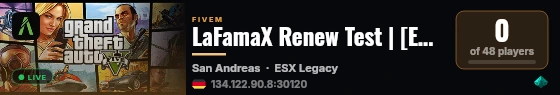 LaFamaX Renew Test | [ESX Legacy] live status badge