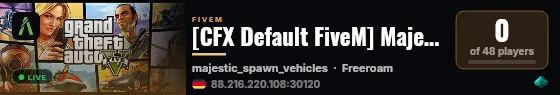[CFX Default FiveM] Majestic live status badge