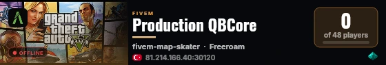Production QBCore live status badge