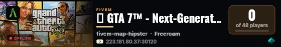 🎮 GTA 7™ - Next-Generation Experience live status badge