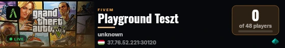 Playground Teszt live status badge