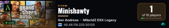 Minishawty live status badge
