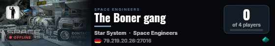 The Boner gang live status badge
