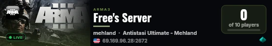 Free's Server live status badge