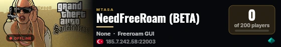 NeedFreeRoam (BETA) live status badge