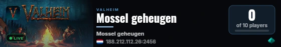 Mossel geheugen live status badge
