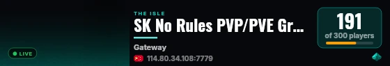 SK No Rules PVP/PVE Growth live status badge