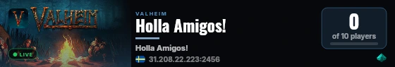 Holla Amigos! live status badge