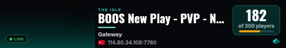 BOOS New Play - PVP - No Rules live status badge