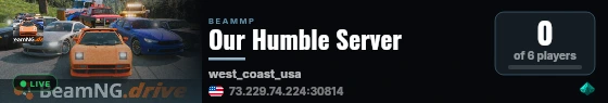 Our Humble Server live status badge
