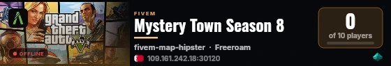 Mystery Town Season 8 live status badge