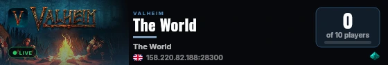 The World live status badge
