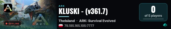 KLUSKI - (v361.7) live status badge