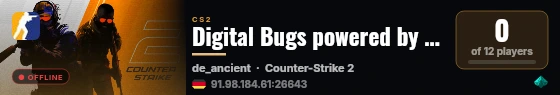 Digital Bugs powered by PRACC.COM live status badge