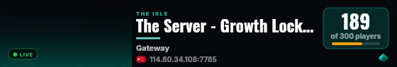 The Server - Growth Lock - Skins - Low Rules live status badge
