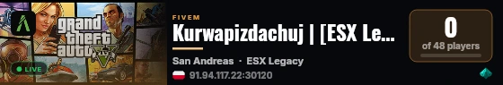 Kurwapizdachuj | [ESX Legacy] live status badge