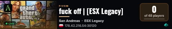 fuck off | [ESX Legacy] live status badge